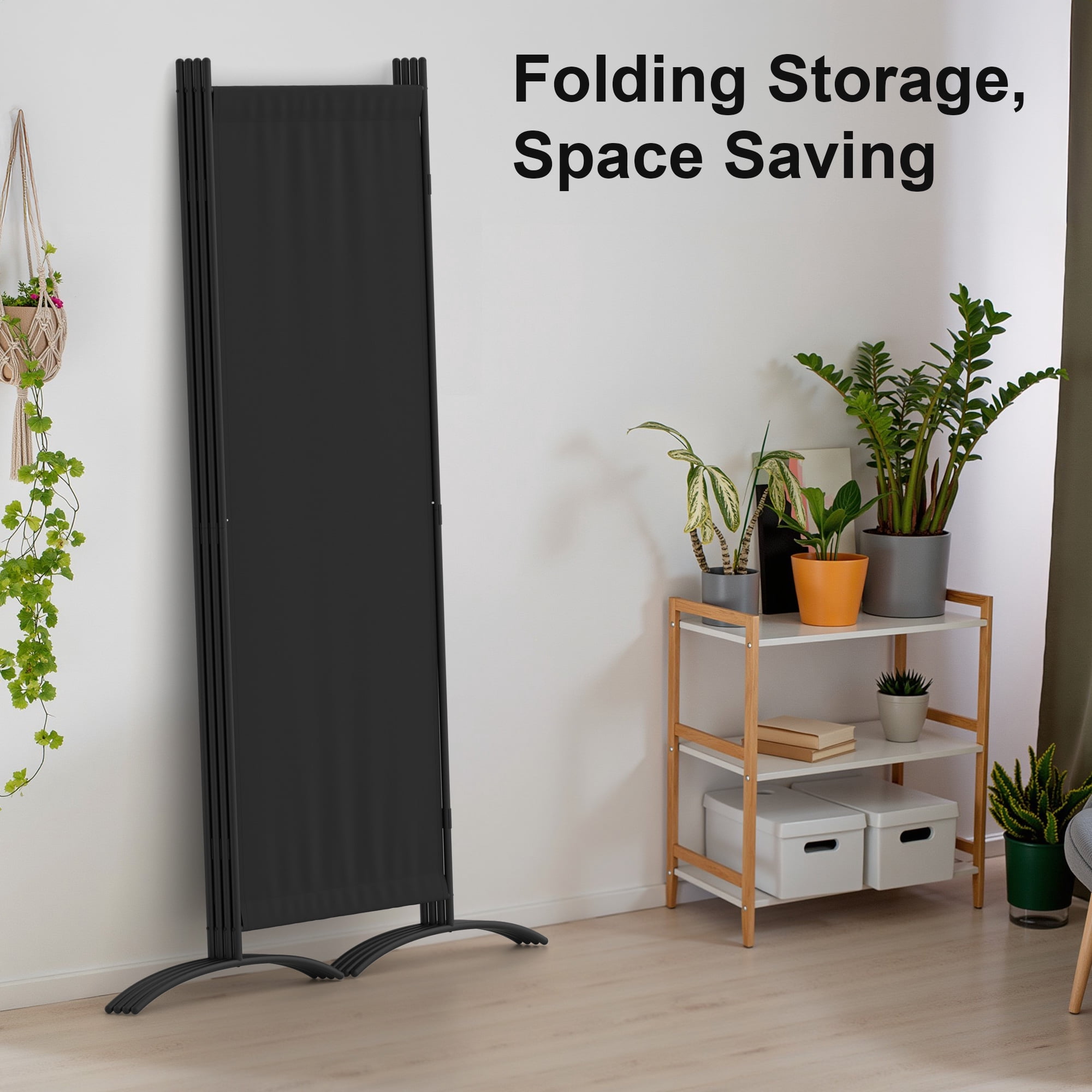 Room Divider 7FT Portable Room Dividers And Folding Privacy Screens, 89'' W Fabric Divider For Room Separation, 4 Panel Partition Room Dividers Freestanding Wall Divider Screen For Dorm Studio Office