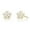 White, variant on 925 Sterling Silver White Flower Enamel CZ Stud Earrings with Secure Push Backs for Women & Unisex