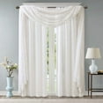 thumbnail image 2 of MAYEERTY Diamond Sheer Embroidered Window Scarf - For Living Room, 2 of 7