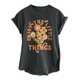 thumbnail image 1 of Camiseta de mujer, camisetas divertidas y bonitas con abertura lateral Vintage, camiseta de manga corta con estampado de letras divertidas, blusa holgada con mangas caídas y hombros descubiertos Pompotops hfajkhk127164, 1 of 1