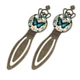 thumbnail image 2 of Butterflies Vintage Copper Crown-Shaped Bookmarks: Stainless Steel Material, a Gift for Readers and Book Lovers - Each Set Includes Two Bookmarks, 2 of 5