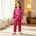 thumbnail image 2 of XIYON Toddler Girl Clothes Long Sleeve Sleepwear Kids Top And Pants 2 Piece Outfit Set Soft Autumn Loungewear 3-4 Years, 2 of 7