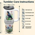 thumbnail image 6 of Red-winged Blackbird Lover Personalized Tumbler 40oz – Custom Stainless Travel Mug with Straw and Handle – Cute Animal Gift for Women Girls Birthday Christmas, 6 of 6