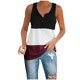 thumbnail image 2 of Pntutb Mujeres Casual Corto Sin Mangas Cuello en V Raya Suelta Camiseta Blusa tops Chaleco Pntutb Pntutb-694, 2 of 6