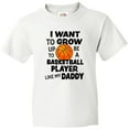thumbnail image 3 of Inktastic I Want To Grow up To Be A Basketball Player Like My Daddy Youth T-Shirt, 3 of 5