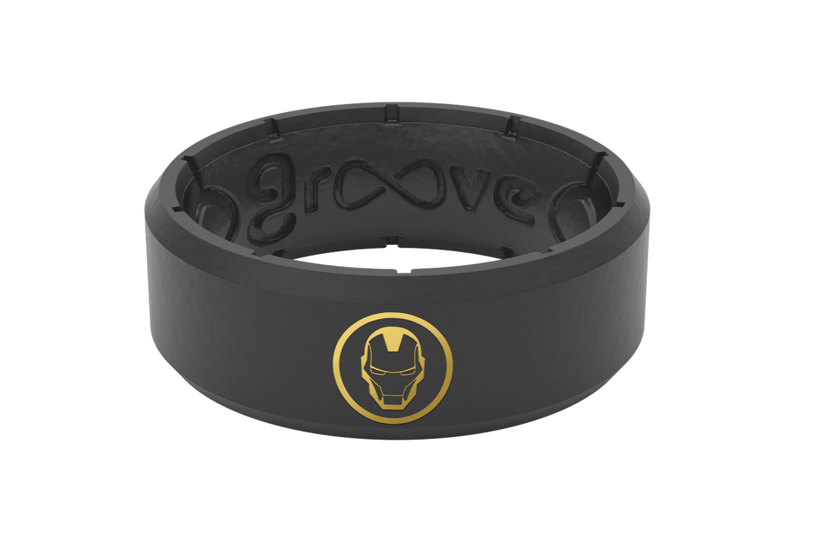 Groove Life Groove Life Iron Man Helmet Icon Silicone Ring, Size 7-15