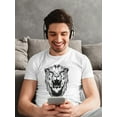 thumbnail image 2 of Beautiful Angry Feline, Roar T-Shirt Men -Image by Shutterstock, Male Large, 2 of 4