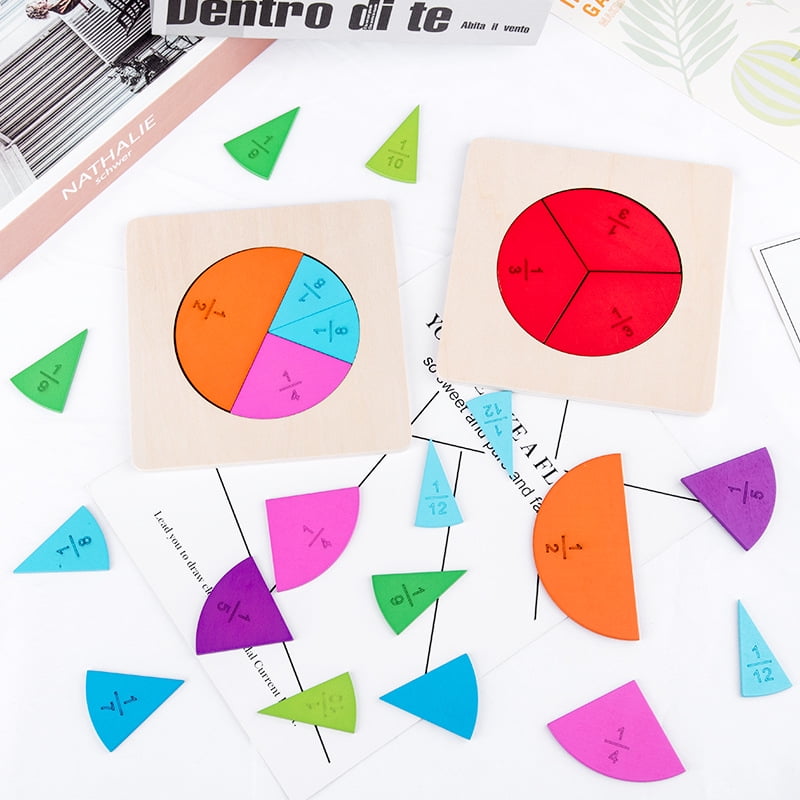 Toys Hobbies Educational 51x Circular Fractions Card Eva Kids Education Math Learning Toy Gift Age 3