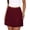 Burgundy, variant on Women Mini Skirts Spring Trendy Silk Satin Short Skirt High Waisted A-Line Club Party Going Out Summer Skirts