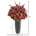 thumbnail image 3 of Nearly Natural 39” Coleus Artificial Plant in Gray Planter, 3 of 3