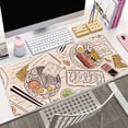 thumbnail image 2 of Japanese Ramen Sushi Desk Mat, Beige XL Mouse Pad. 31.5''''X15.7'''', Non-Slip with Stitched Edges for Computer & Laptop, 2 of 6