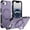 Lightpurple, variant on Sanwo Shock-Absorbent Magnetic Kickstand Cell Phone Case for Applefor iPhone 16e/17e,Deeppurple