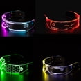 thumbnail image 3 of Billuyoard Gafas luminosas, inalámbricas, LED, con pilas, ergonómicas, ajustables, reutilizables, para festivales de música Kits de decoración para fiestas Tipo 6 (con batería), 3 of 6