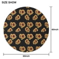 thumbnail image 6 of Black Yellow Green Leaf Sunflower Pattern Round Tablecloth 60"x60",Wrinkle Wipeable Table Cloth for Kitchen Dining Room Picnic Patio Party, 6 of 6