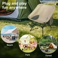 thumbnail image 7 of Lightweight Camping Chairs with Adjustable Height, Portable Camping Chairs for Adults with Carry Bag and Side Pockets, Folding Chairs for Outside for Camping, Beach, Fishing, Trip, Picnic (Khaki), 7 of 7