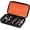 Black, Orange, variant on Procase Hard Shell Travel Sunglasses Organizer, Portable Multiple Glasses Case with 3 Adjustable Dividers, Eyeglasses Storage Box -7 Slots, Grey