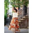 thumbnail image 4 of BOHO Hippy Women Summer Floral Long Maxi Skirt Dress, 4 of 6