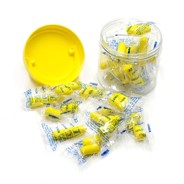 Protector de tapones para los oídos exquisito tapón compacto para los oídos espumas para dormitorio viajes para estudiar el sitio de construcción operación de máquinas
