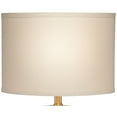 thumbnail image 3 of 360 Lighting Margaret Coastal Accent Table Lamp 23" High Mother of Pearl Tile Cylinder Cream Linen Drum Shade for Bedroom Living Room Bedside Office, 3 of 6