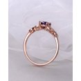 thumbnail image 5 of HeartsAndYou 2ct Natural Purple Amethyst Engagement Ring 14k SOLID Rose Gold Marquise Accent, 5 of 9