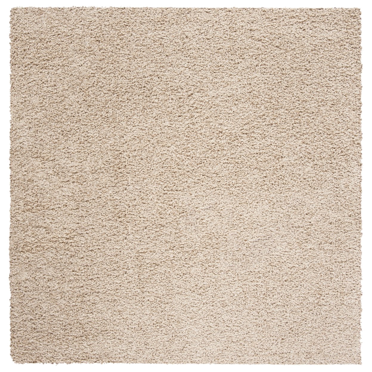 SAFAVIEH Athens Lavena Solid Shag Area Rug, Beige, 6'7" x 6'7" Square