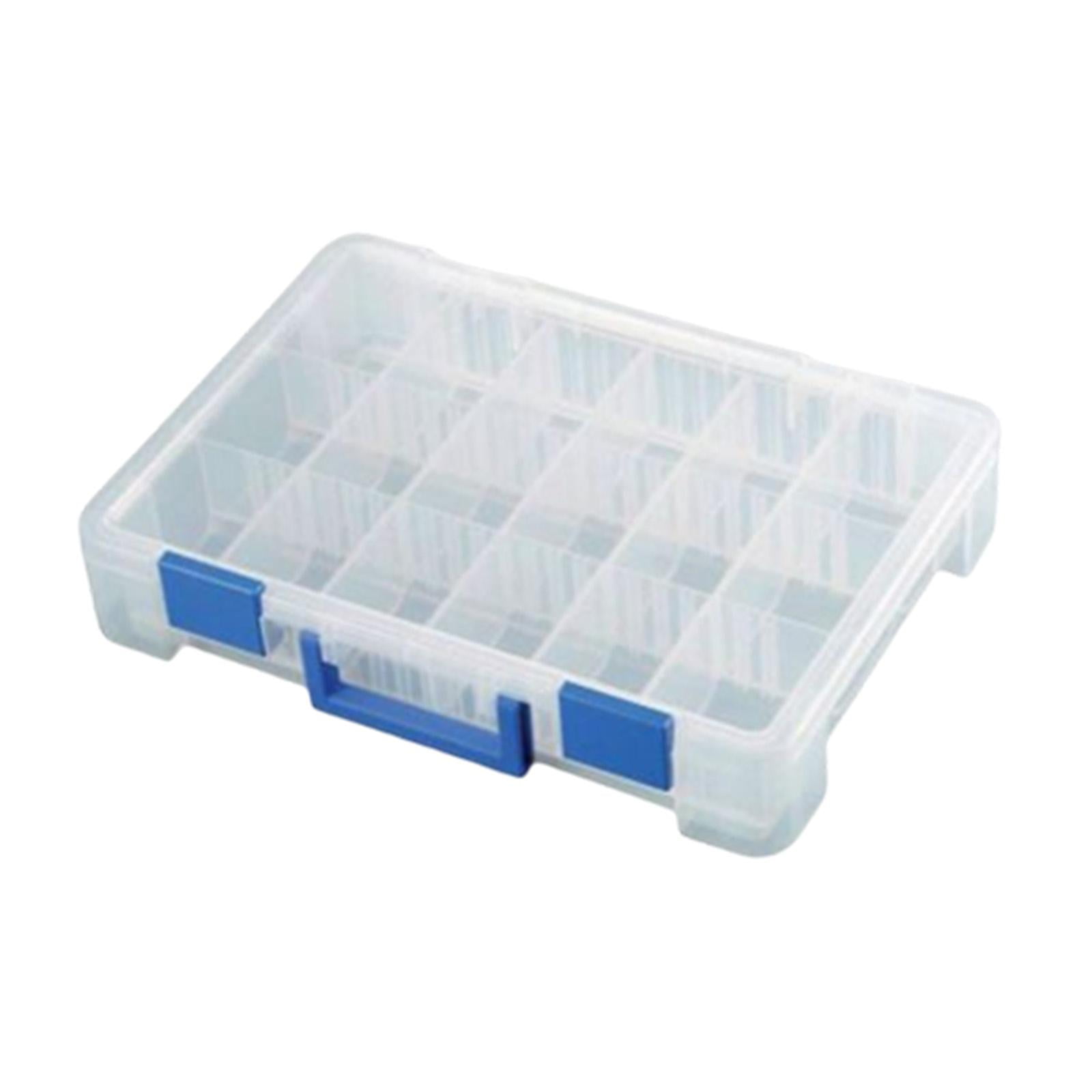 Fiocias Container with Dividers,Tackle Utility Boxes,Clear Organizer Box, Fishing Tackle 40.5cmx29cmx7.8cm