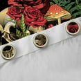 thumbnail image 4 of Feelyou Hippie Skeleton Skull Black Out Curtains, Western Jungle Mushroom Curtains Pack of 2 (42x63 Each), 4 of 6
