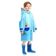 thumbnail image 2 of FAMTKT Kids Rain Coat for Girls Boys Cute Toddler Rain Wear Children Transparent Raincoat Jacket Ponchos Water Proof Windbreaker Rainwear, Baby Raincoat( 3-4 Years, Blue#2 ), 2 of 4