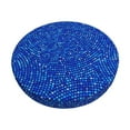 thumbnail image 1 of Balery Blue Circles Mosaic Fundas de asiento para taburete de bar redondo de tela de terciopelo ajustables que protegen de arañazos y manchas para sillas de 14 a 17 pulgadas.-14 inch, 1 of 7