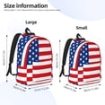 thumbnail image 4 of Daiia America Flags3 Vintage Canvas Backpack for Men and Women ,Hiking Backpack,Travel Laptop Bag for School,Large Capacity Backpack-, 4 of 8