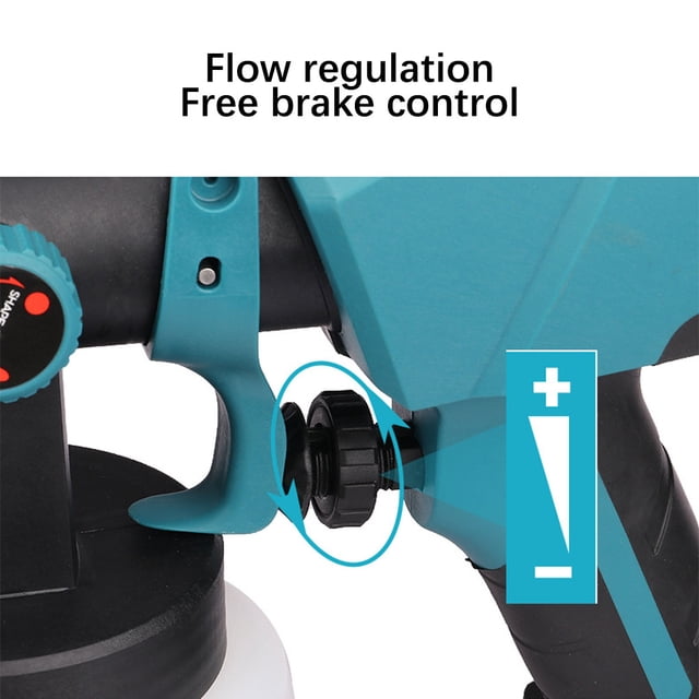 18V Cordless Paint Sprayer Electric Air Brush Car 3 Modes Professional Repair Adjustable 1000ml Large Capacity Rechargeable Spraying Machine