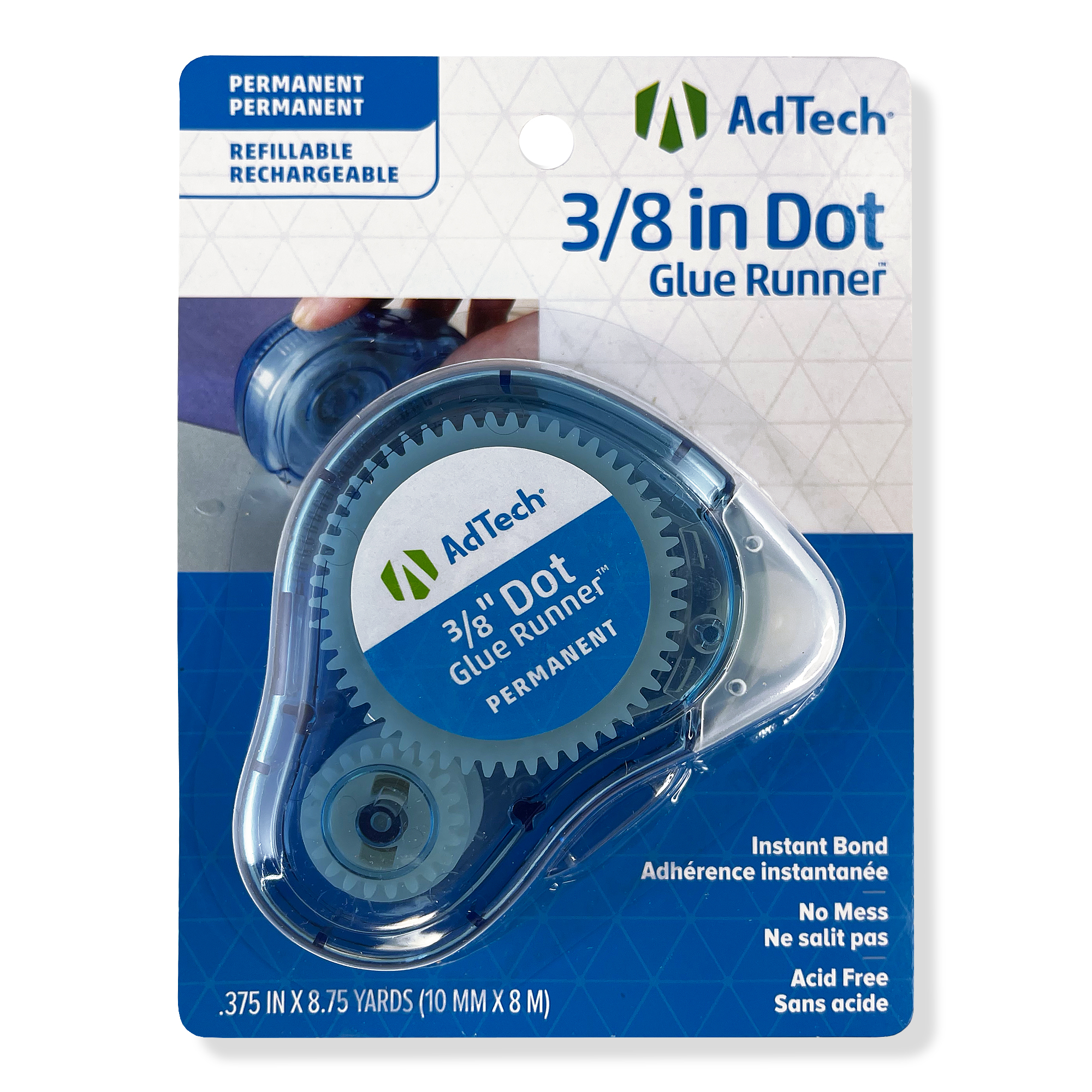 AdTech 3/8" Dot Glue Runner Permanent, 12 Pack