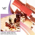 thumbnail image 3 of Ver Beauty Makeup Organizer Case with 6 Extendable Trays & Keylock Train Box (Rose Gold Diamond), 3 of 7