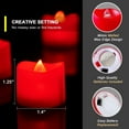 thumbnail image 6 of PILLYBALLA Pack of 24 7-Color Changing Tea Lights with Batteries, Long-Lasting Battery Operated LED Flameless Tea Light Candles, White Base, Ideal for Party and Festival Decor, 6 of 18