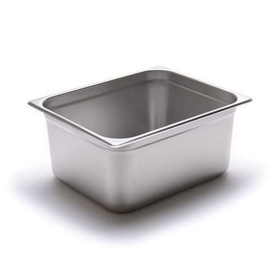 Allied Buying Corp CAST-1206 Steam Table Pan - 24 Gauge, Stainless Steel Half-Size, 6"H
