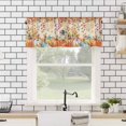 thumbnail image 4 of Orange Fall Kitchen Valances for Windows 42x12 Inch Kitchen Curtains Valances Rod Pocket Thanksgiving Orange Blue Pumpkins Botanical Bathroom Window Valances for Window Treatment Decor, 4 of 6