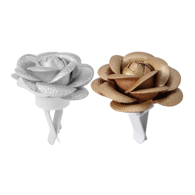 2 clips para rejilla de ventilación de coche, bonitos clips para difusor de aire, bonitos clips para ambientador de flores, clips para ambientador de coche con forma de flor