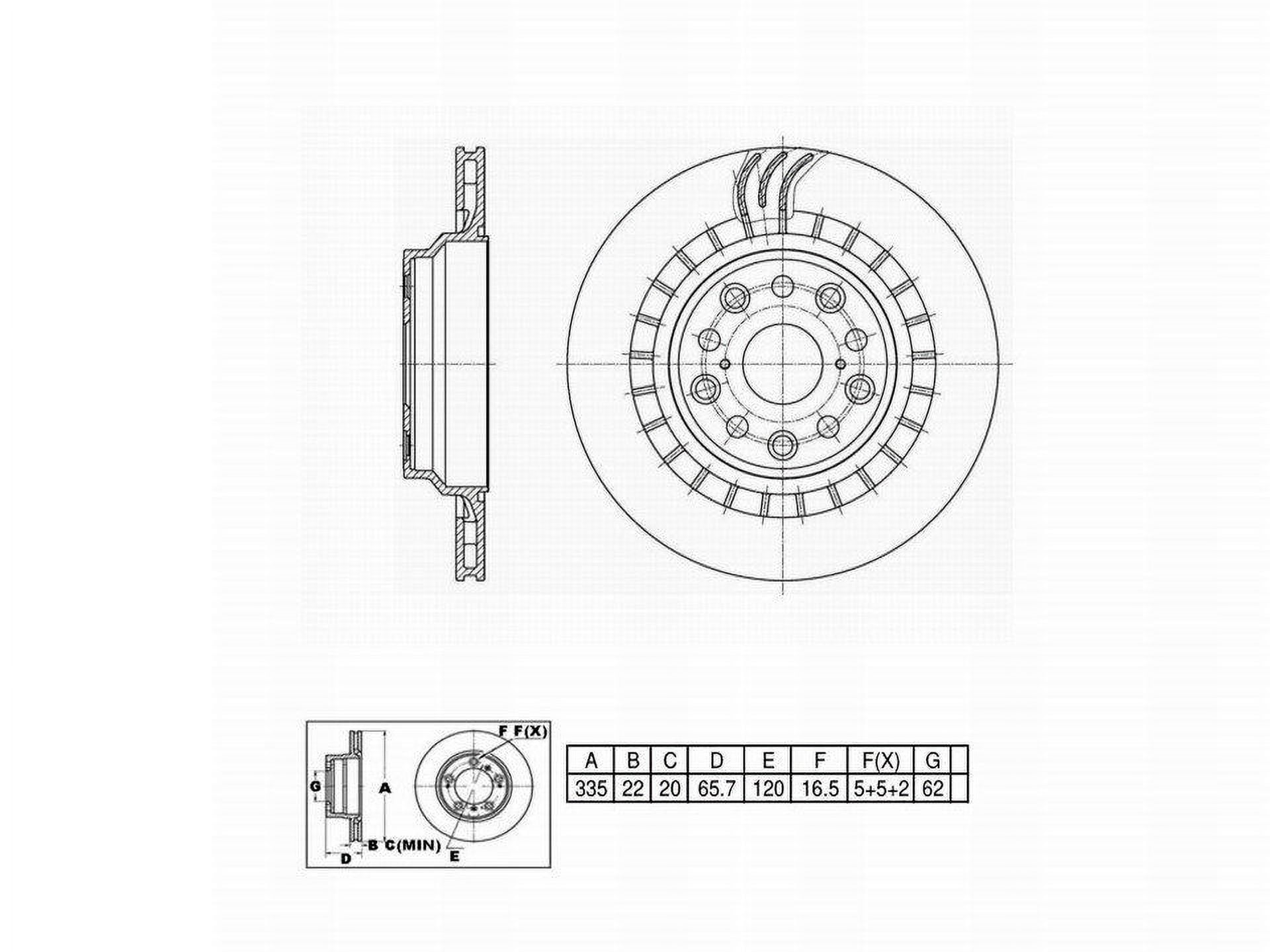 Winstop Brake Rotor, Rear Right WS246985, Lexus LS460 2017-2007