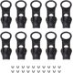 thumbnail image 1 of 10 Uds. Tiradores de cremalleras negras deslizadores con cremalleras en forma de U Kit de repuesto de reparación para abrigos Jeans chaquetas pantalones mochilas 27x11mm, 1 of 5