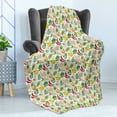 thumbnail image 4 of Vegetable Soft Flannel Fleece Throw Blanket, Legume Onions Ginger Dill Hot Peppers Culinary Herbs Spinach Parsley Cooking, Cozy Plush for Indoor and Outdoor Use, 60" x 80", Multicolor, by Ambesonne, 4 of 5