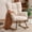 White-01, variant on Tappio Upholstered Rocking Chair, Nursery Glider Rocker Rocking Accent Chair Padded Seat with High Backrest, Accent Armchair Comfy Side Chair for Living Room, Bedroom, Office, White