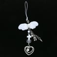 thumbnail image 5 of Stylish Angel Wing Phone Charm Sweet Bowknot Heart Beaded Phone Chain Unique Keyring Pendant Keychain Bag Accessory, 5 of 8