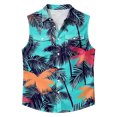 thumbnail image 7 of longantii Shirts for Men Hawaiian Vintage Button Down Tshirts Comfy Sleeveless Tees with Pockets 2026 Summer Tropical Floral Beach Cruise Wear Hot Pink XL, 7 of 7