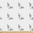 thumbnail image 1 of Geometric Fabric by the Yard Upholstery, Repetitive Minimal Themed Abstract Doodle Dots Contemporary Art, Decorative Fabric for DIY and Home Accents, Charcoal Grey and White by Ambesonne, 1 of 5