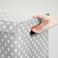 thumbnail image 6 of mDesign X-Large Double Hamper with Lid/Handles for Nursery, Gray/White Polka Dot, 6 of 7