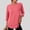 Pink, variant on Women 3/4 Sleeve Workout Shirts Quick Dry Tops Crew Neck Gym Hiking T Shirt Sun Protection Casual Tees Lightweight Black L