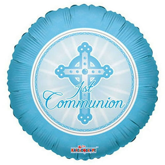 18" First Communion Theme Blue Foil Balloon (3 Balloons )