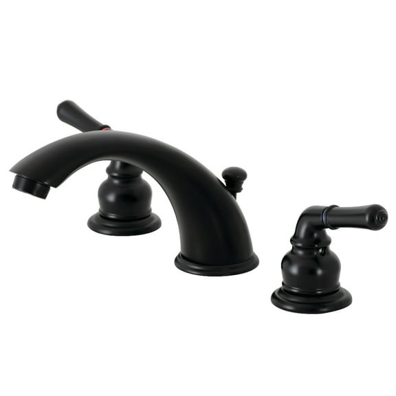 Kingston Brass KB960 Magellan Widespread Bathroom Faucet with Retail Pop-Up, Matte Black