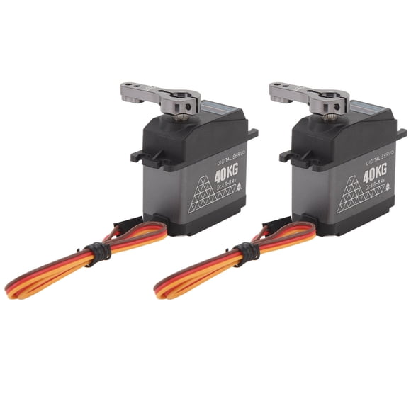 Servo Numérique RC 40KG, Bras Servo en Métal 25T Étanche CNC Boîtier en Aluminium 40KG Haute Torsion Servo Double Roulement à Billes pour Voiture RC 1/12 1/10 1/8 Bateau Robot