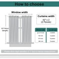 Unique Bargains 2 Panels Linen Look Blackout Curtains for Bedroom Steel